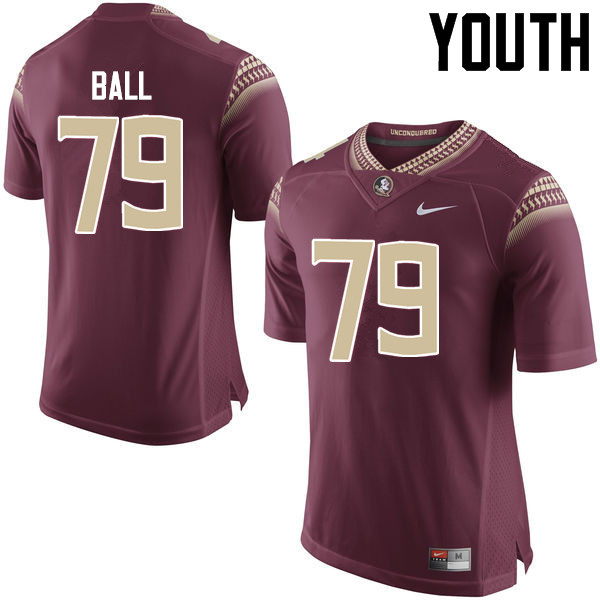 Youth #79 Josh Ball Florida State Seminoles College Football Jerseys-Garnet